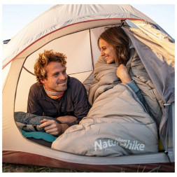 Спальный мешок Naturehike Envelope M180 (правый), серый
