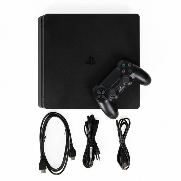 Игровая приставка Sony PlayStation 4 Slim 1TB black в Великом Новгороде