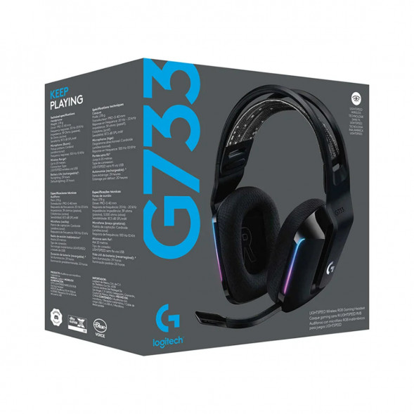 Игровая гарнитура Logitech G733 RGB Lightspeed Wireless, черный в Великом Новгороде