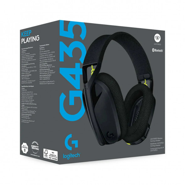 Игровая гарнитура Logitech G435 Lightspeed, чёрный в Великом Новгороде