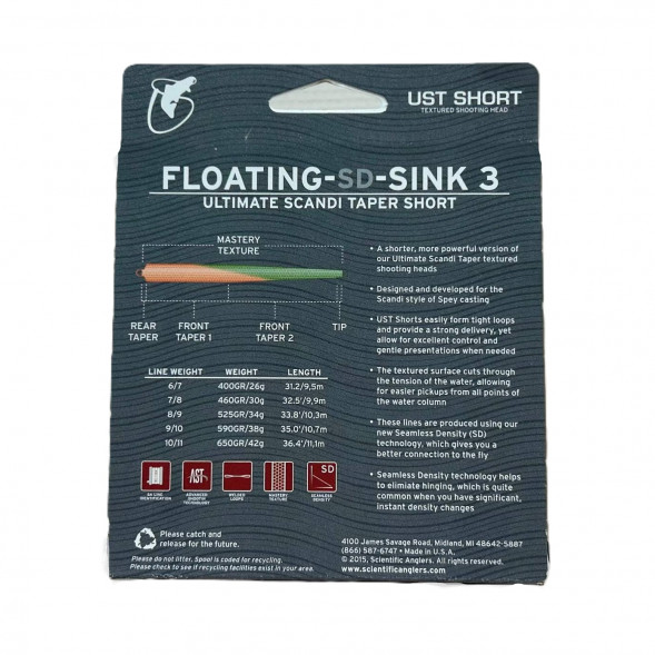 Рыболовная леска Scientific Anglers UST Short St-10/11-F/S3 Floating - SD - Sink 3 125130 в Великом Новгороде