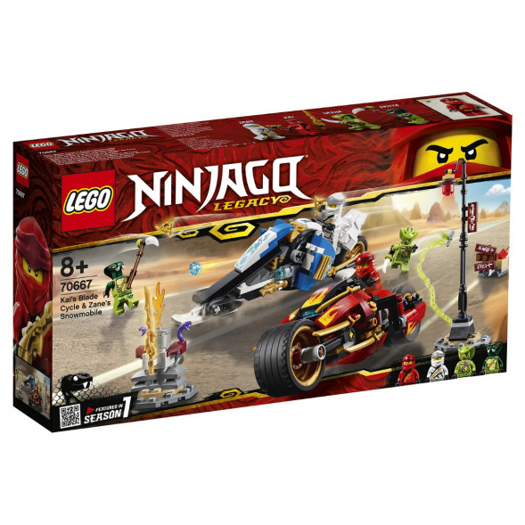 Конструктор LEGO Ninjago 70667 Мотоцикл-клинок Кая и снегоход Зейна в Великом Новгороде