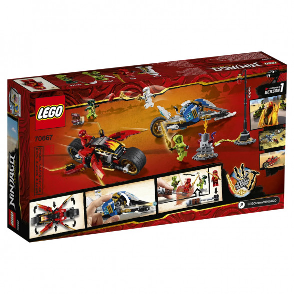 Конструктор LEGO Ninjago 70667 Мотоцикл-клинок Кая и снегоход Зейна в Великом Новгороде