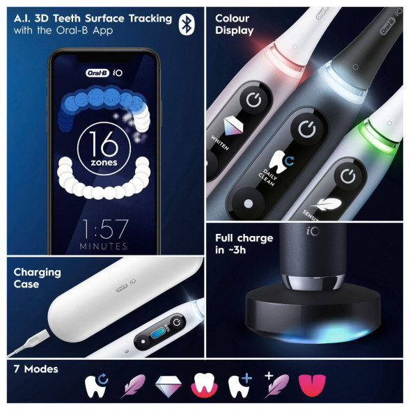 Набор из 2-х электрических зубных щеток Oral-B iO Series 9 Duo, Black Onyx и Rose Quartz в Великом Новгороде