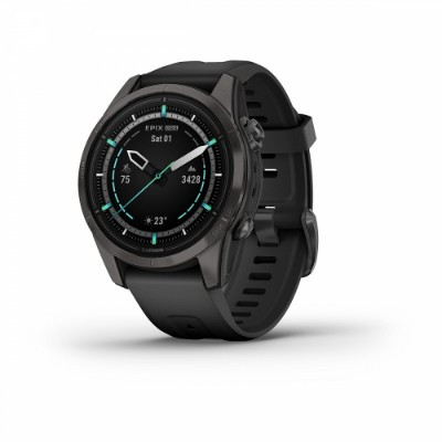 Умные часы Garmin EPIX PRO (Gen 2) Sapphire Edition 42 мм, титановый, угольно-серый, DLC, черный ремешок 010-02802-15 в Великом Новгороде