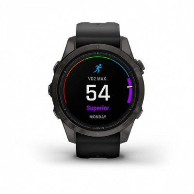 Умные часы Garmin EPIX PRO (Gen 2) Sapphire Edition 42 мм, титановый, угольно-серый, DLC, черный ремешок 010-02802-15 в Великом Новгороде
