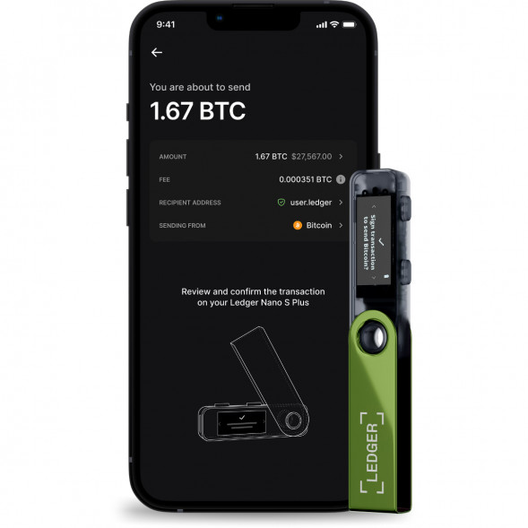 Криптокошелек Ledger Nano S Plus 1 шт., Oxidate Green в Великом Новгороде