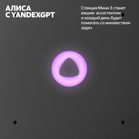 Умная колонка Яндекс Станция Мини 3 c Алисой на YandexGPT, серая в Великом Новгороде