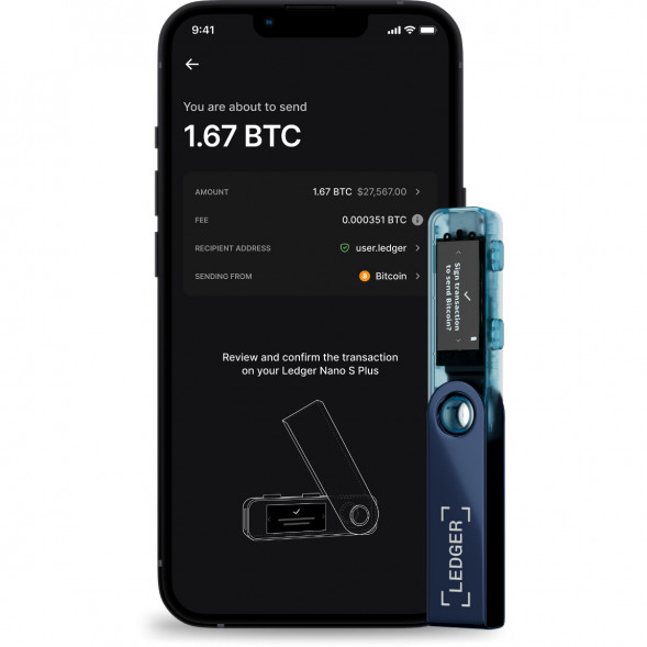 Криптокошелек Ledger Nano S Plus 1 шт., Neptune Blue в Великом Новгороде