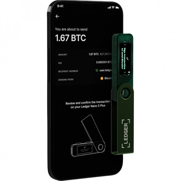 Криптокошелек Ledger Nano S Plus 1 шт., Emerald Green в Великом Новгороде