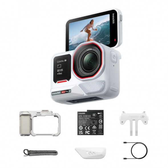 Экшн-камера Insta360 Ace Pro 2 Single Battery Xplorer Bundle, Arctic White в Великом Новгороде
