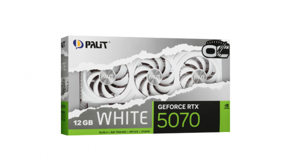 Видеокарта Palit NVIDIA GeForce RTX5070 WHITE OC 12ГБ GDDR7, OC в Великом Новгороде