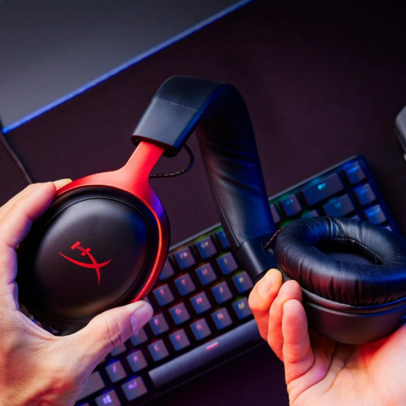 Компьютерная гарнитура HyperX Cloud III проводная, чёрный/красный в Великом Новгороде