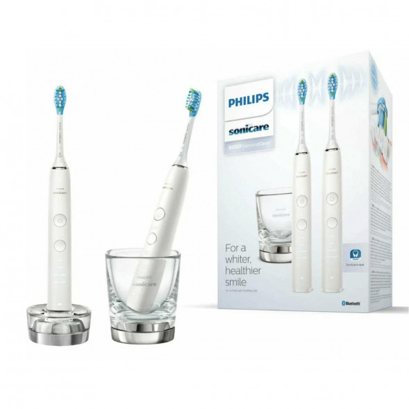 Набор из 2 электрических зубных щеток Philips Sonicare DiamondClean 9000 HX9914/55, белый в Великом Новгороде