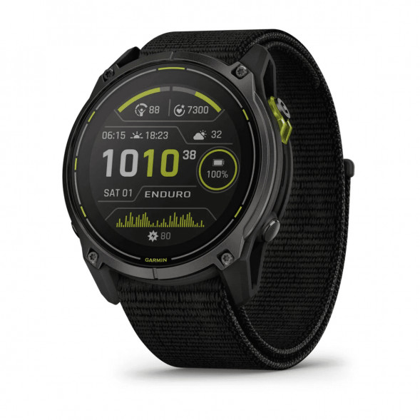 Умные часы Garmin Enduro 3 51mm Black с нейлоновым ремешком UltraFit 010-02751-01 в Великом Новгороде