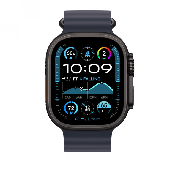 Ремешок Apple Watch 49мм Navy Ocean Band - Black Titanium Finish (MYPA3) в Великом Новгороде