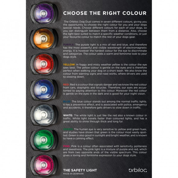 Фонарь для собак Orbiloc Dog Dual Signal Colours, синий в Великом Новгороде