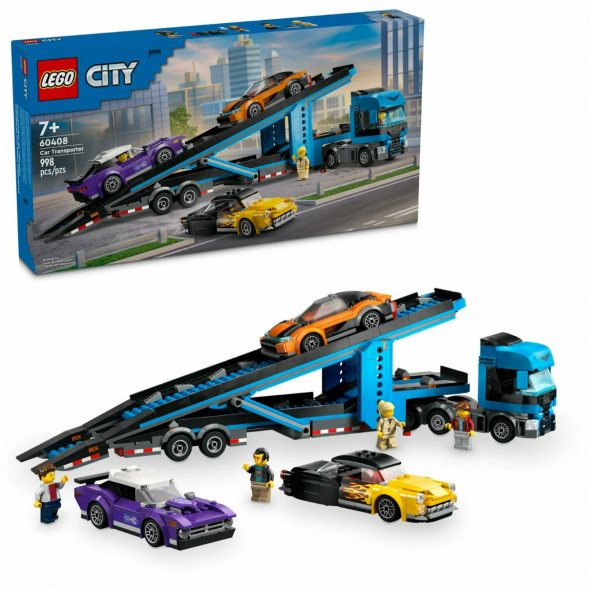 Конструктор LEGO City 60408 Грузовик-автовоз со спортивными автомобилями в Великом Новгороде