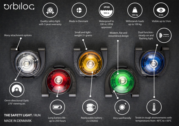 Фонарь для собак Orbiloc Dog Dual Signal Colours, желтый в Великом Новгороде