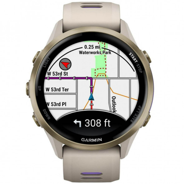 Умные часы Garmin Forerunner 970 Soft Gold Titanium/French Gray Translucent Indigo Band 010-02969-12 в Великом Новгороде