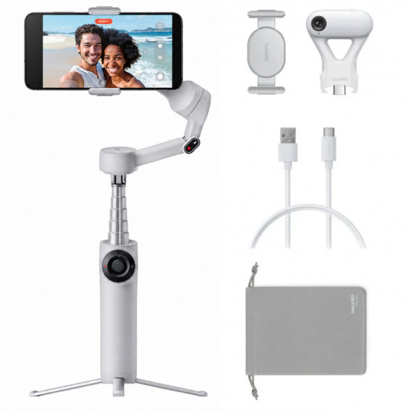 Стабилизатор Insta360 Flow 2 AI Tracker Bundle, Stone Gray в Великом Новгороде
