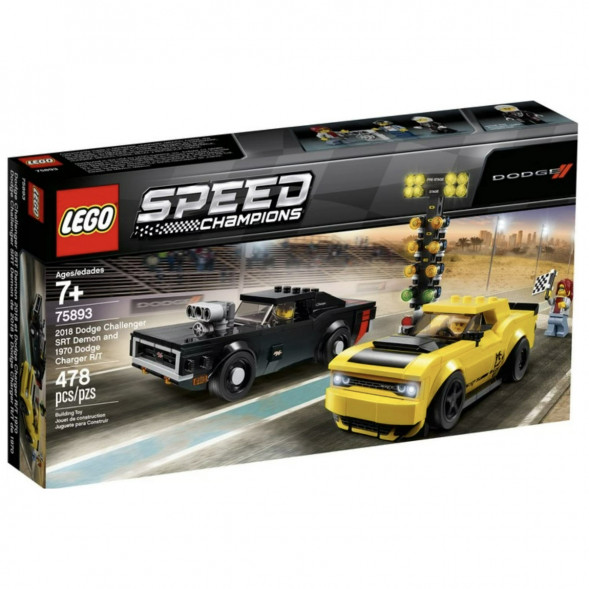 Конструктор LEGO Speed Champions 75893 2018 Dodge Challenger SRT Demon и 1970 Dodge Charger R/T в Великом Новгороде