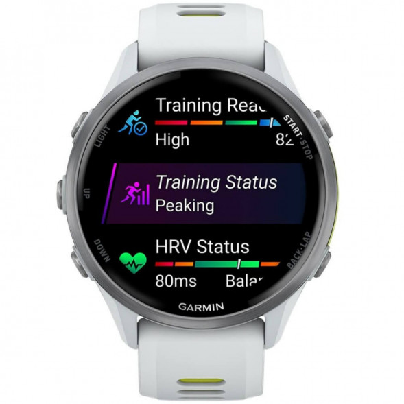 Умные часы Garmin Forerunner 970 Titanium Whitestone/Translucent Amp Yellow Band 010-02969-11 в Великом Новгороде