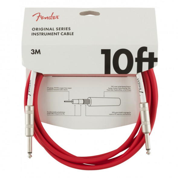 Инструментальный кабель Fender Original Series 10 Ft, 3 м, Jack 6.3, красный в Великом Новгороде