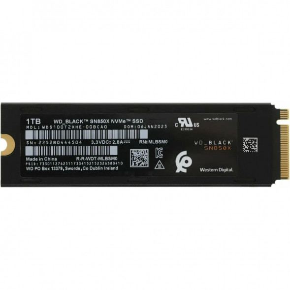 SSD накопитель Western Digital WD Black SN850X NVMe, 1TB (WDS100T2XHE) в Великом Новгороде