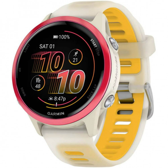 Умные часы Garmin Forerunner 570 42 мм Raspberry Aluminium/Translucent Bone/Mango 010-02970-02 в Великом Новгороде