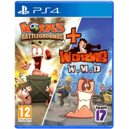 Игра Worms Battlegrounds + Worms W.M.D. Double Pack [PS4, английская версия + русские субтитры]