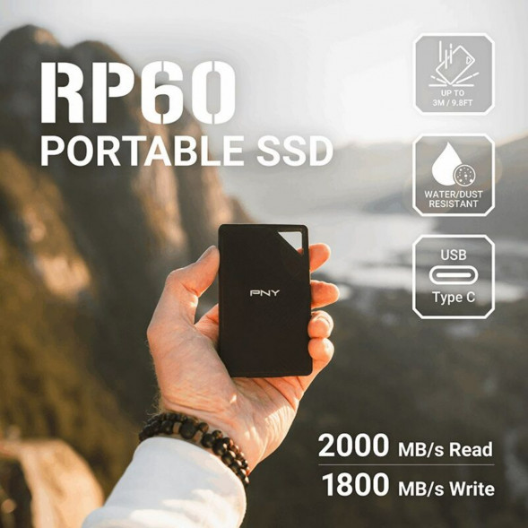 Внешний диск SSD PNY RP60 (PSDOGS3060-1TB-RB), 1TB в Великом Новгороде