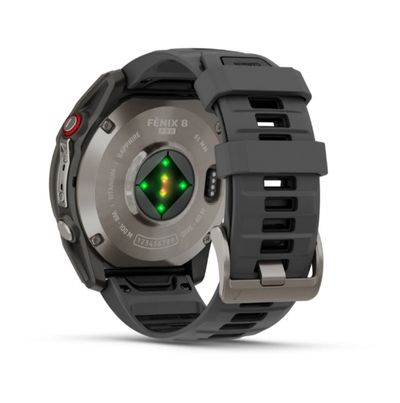 Умные часы Garmin Fenix 8 PRO, 51 мм, AMOLED, Sapphire, Titanium with Graphite/Black Silicone Band 010-03199-10 в Великом Новгороде