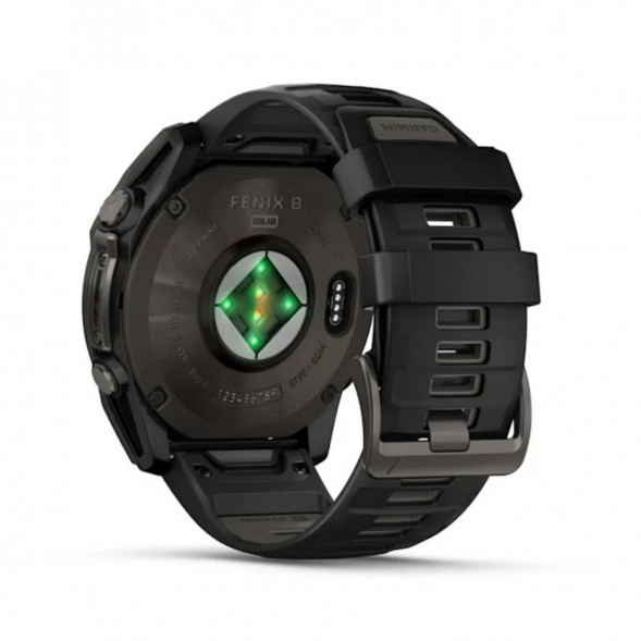 Умные часы Garmin Fenix 8, 51 мм, Solar, Sapphire Carbon Gray DLC Titanium with Black/Pebble Gray Silicone 010-02907-10 в Великом Новгороде