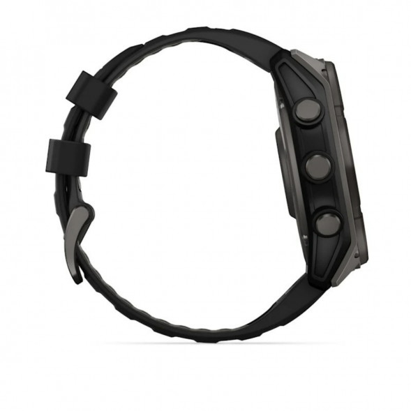 Умные часы Garmin Fenix 8, 51 мм, Solar, Sapphire Carbon Gray DLC Titanium with Black/Pebble Gray Silicone 010-02907-10 в Великом Новгороде