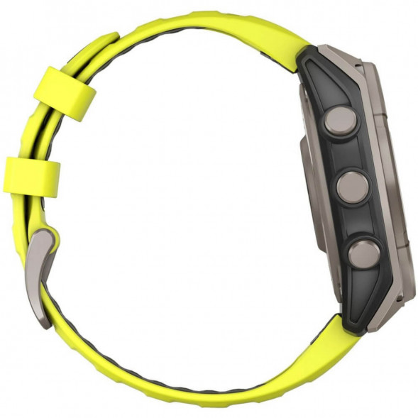 Умные часы Garmin Fenix 8, 51 мм, Solar, Sapphire Titanium with AMP Yellow/Graphite Silicone Band 010-02907-20 в Великом Новгороде
