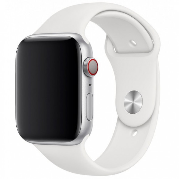 Ремешок для Apple Watch 40mm White Sport Band (MTP52ZM/A), белый в Великом Новгороде