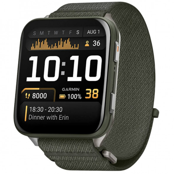 Умные часы Garmin Venu X1 Green с нейлоновым ремешком Moss ComfortFit 010-02980-03 в Великом Новгороде