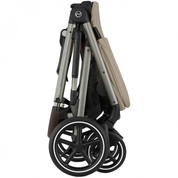 Детская коляска Cybex Gazelle S TPE Almond Beige с корзиной и дождевиком в Великом Новгороде