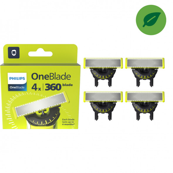 Сменные лезвия Philips Oneblade 360 QP440/50, 4 шт. в Великом Новгороде