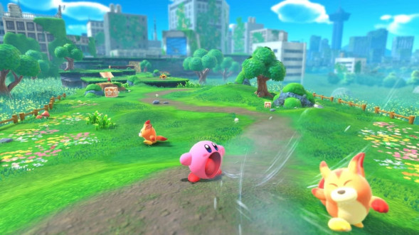 Игра Kirby and the Forgotten Land + Star-Crossed World [Nintendo Switch 2, английская версия] в Великом Новгороде