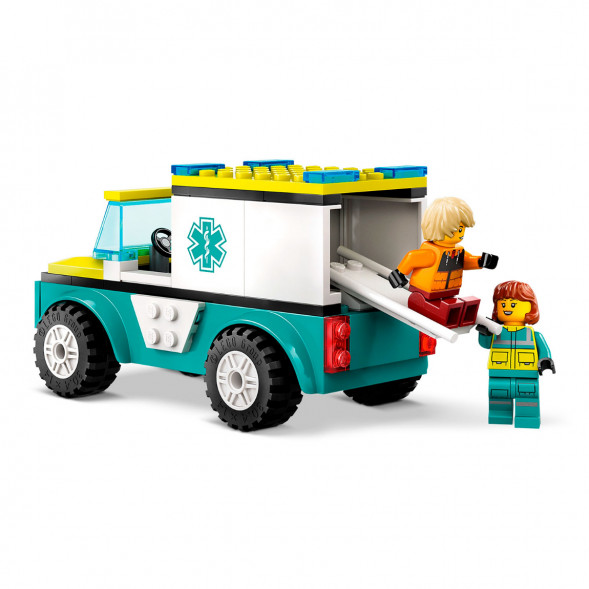 Конструктор LEGO City 60403 Скорая помощь и сноубордист в Великом Новгороде
