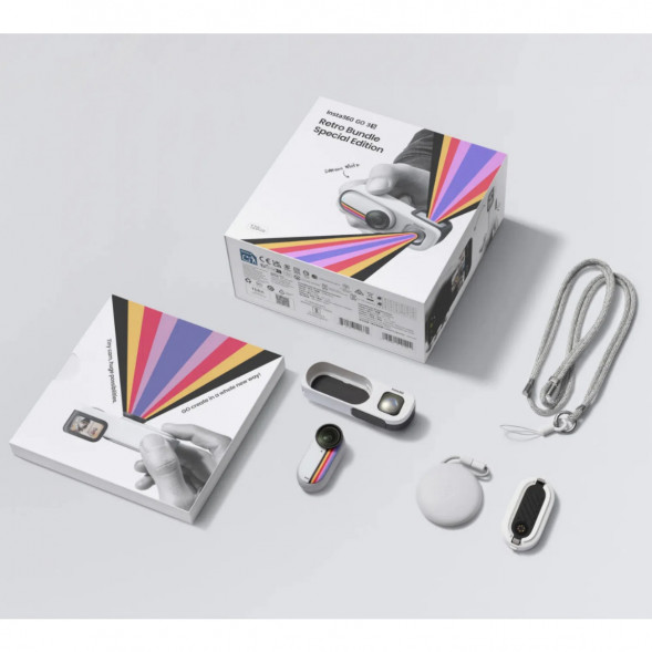Экшн-камера Insta360 Go 3S Retro Bundle Special Edition 64ГБ, White в Великом Новгороде