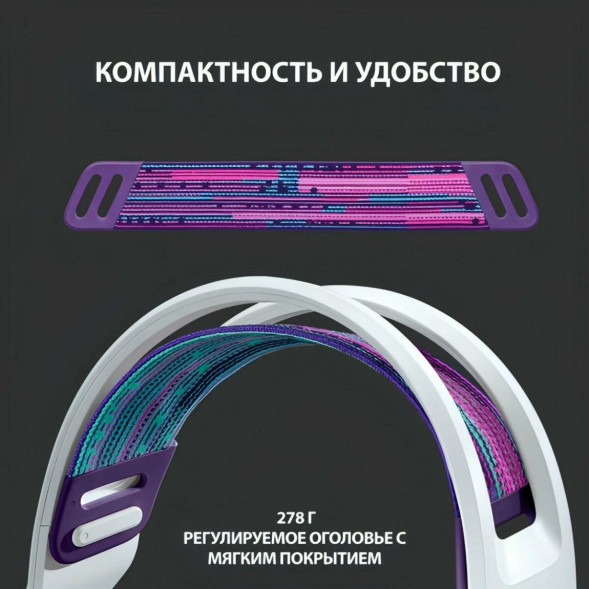 Игровая гарнитура Logitech G733 RGB Lightspeed Wireless, белый в Великом Новгороде