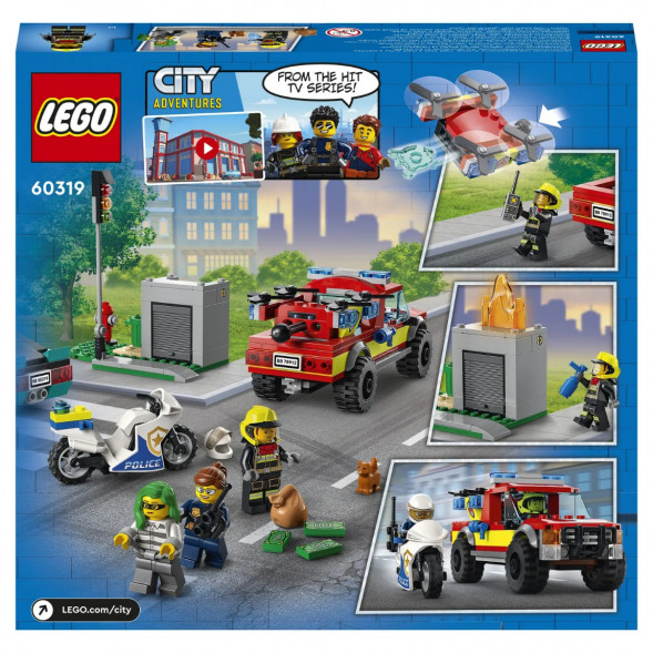 Конструктор LEGO City Fire 60319 Пожарная бригада и полицейская погоня в Великом Новгороде