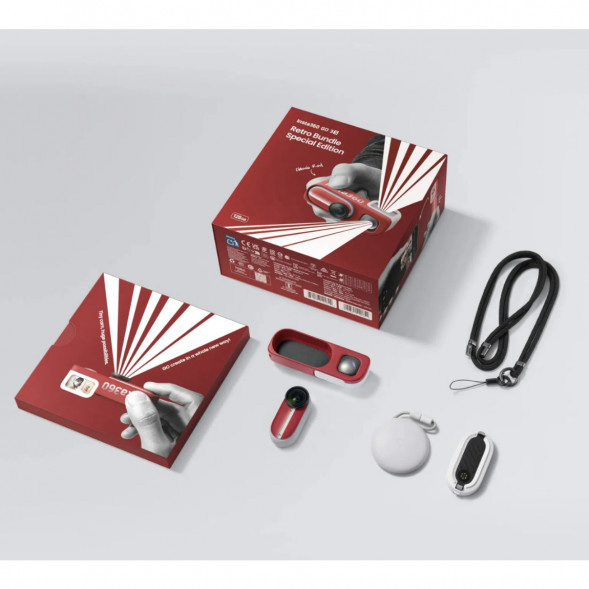 Экшн-камера Insta360 Go 3S Retro Bundle Special Edition 128ГБ, Red в Великом Новгороде