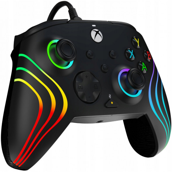 Геймпад проводной PDP для Xbox Afterglow Wave, Black в Великом Новгороде