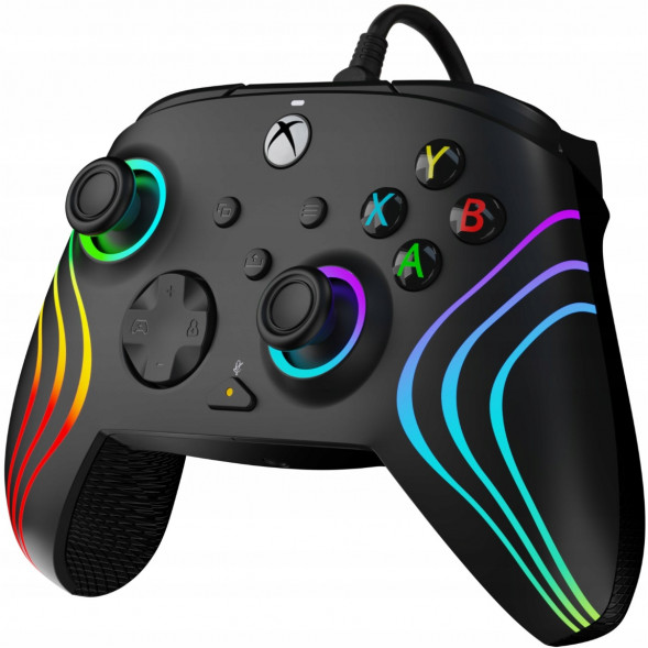 Геймпад проводной PDP для Xbox Afterglow Wave, Black в Великом Новгороде