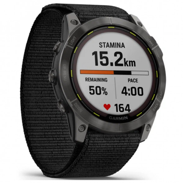 Умные часы Garmin Enduro 2 угольно-серый DLC титановый с нейлоновым ремешком UltraFit 010-02754-01 в Великом Новгороде