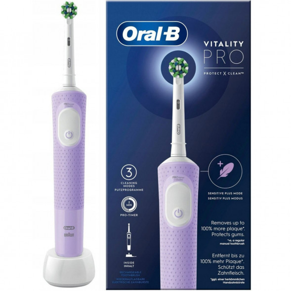 Электрическая зубная щетка Oral-B Vitality Pro D103, фиолетовый в Великом Новгороде
